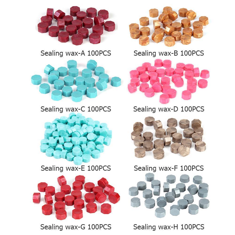 Grain Vintage Wax Seal Beads Wax Seal Stamp Tablet Pill Beads Sealing Wax Pill for Envelope Wedding 100pcs in Bag