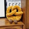Ins Viral Croissant Plush Toy Soft Peanut Keychain Doll Cute Creative Stuffed Animal Kids Birthday Gift Playful Essential