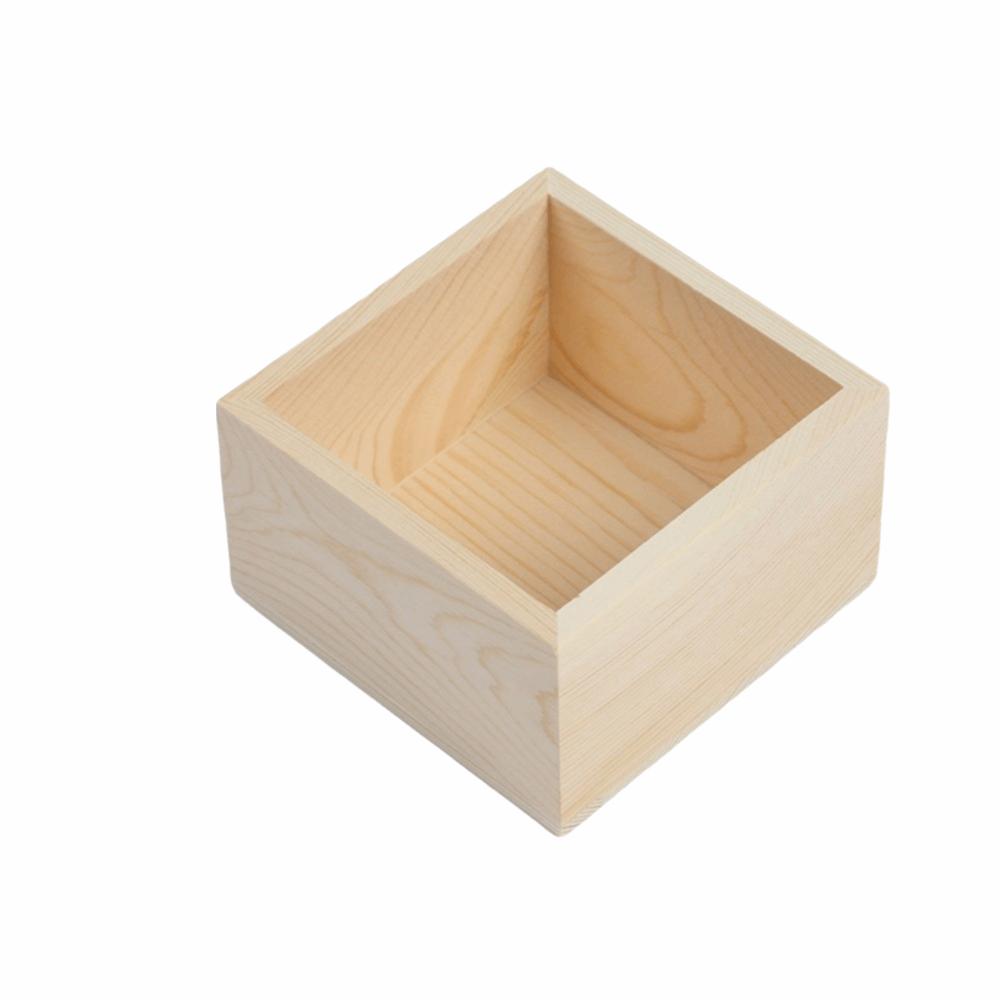 Portable Square Wooden Box Decorative DIY Wooden Storage Container Paintable Small Mini Sundries Jewelry Boxes Gifts