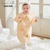 DAVE & BELLA Newborn Baby Girl Quilted Winter Romper