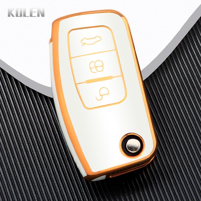 Fashion TPU Car Flip Key Case Cover Shell Fob for Ford Focus 2 MK2 Fiesta Mondeo Galaxy Ecosport Kuga Escape Falcon B-Max C-Max