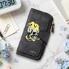 Gothic Skull Print Long Wallet Fashion PU Leather Card Holder Casual Daily Money Purse for Men Women