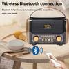 Portable Retro Full Band Radio Vintage High Sensitivity FM AM SW Radios Receiver Rechargeable Bluetooth Speaker Support TF USB