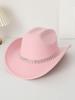 Western Europe and America cowboy top hat men's and women's casual cowboy hat small top hat fashion felt hat