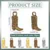 90 sztuk 3 style zawieszek ze stopu w stylu tybetańskim, charmsy kowbojskie zachodnie, mieszane kolory, 18x10,5~11x2,5~3mm, z dziurką: 2,5 mm, 30 szt./styl