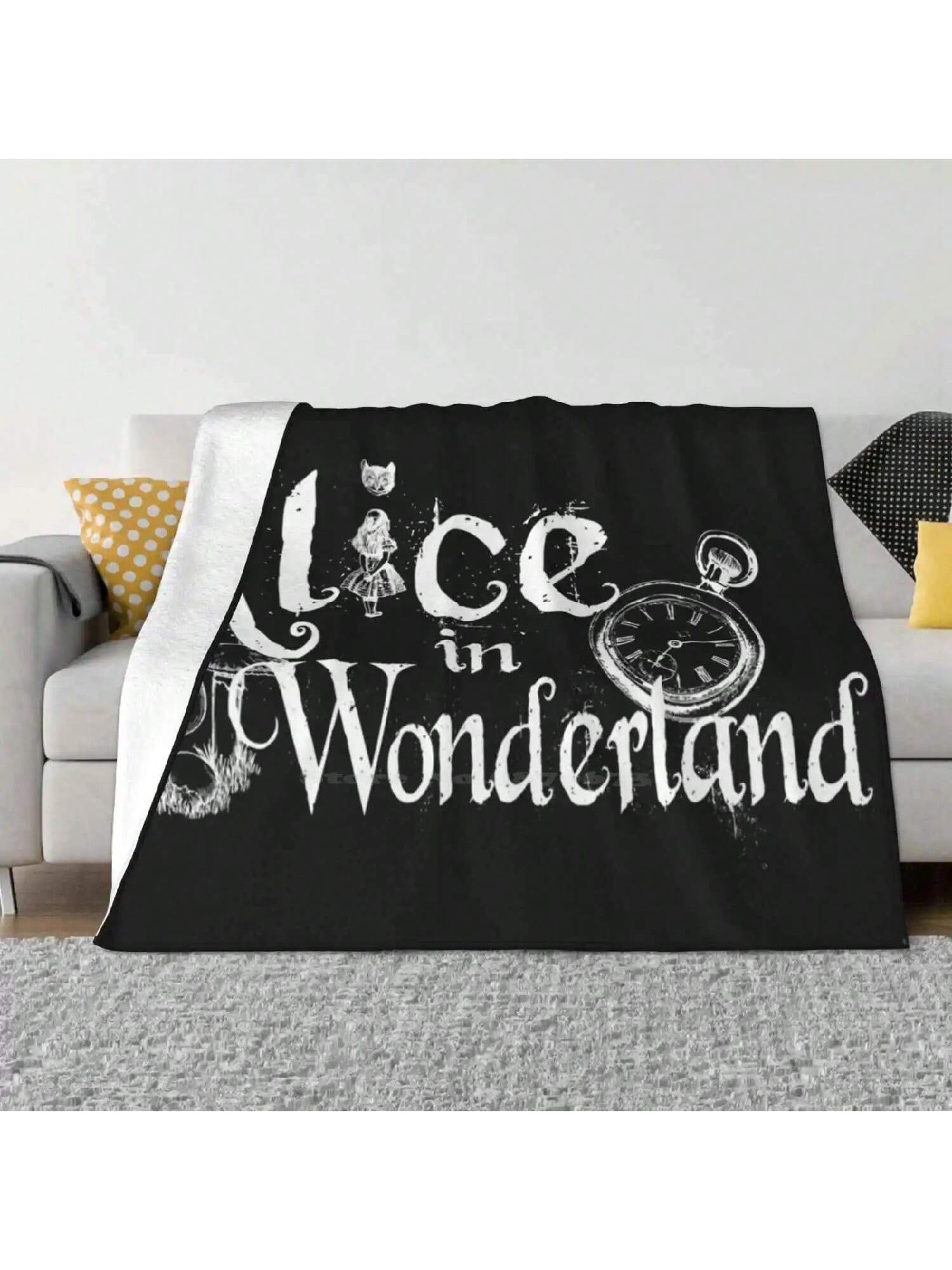 

Alice New Arrival Fashion Leisure Warm Flannel Blanket Alice In Alices Adventures In Movie Book Cartoon Film Through The 75X95CM