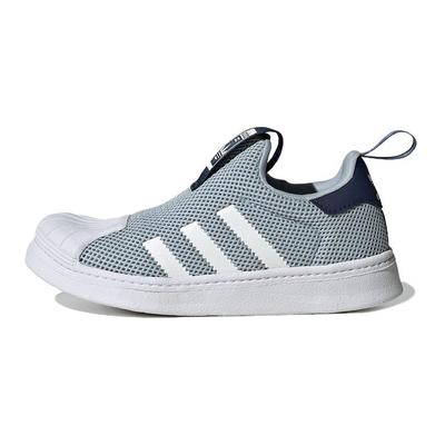 Originals SUPERSTAR 360 Mesh Casual Abrasion Resistant Low Top Kids' Skateboarding Shoes Blue White Kids' IF5917