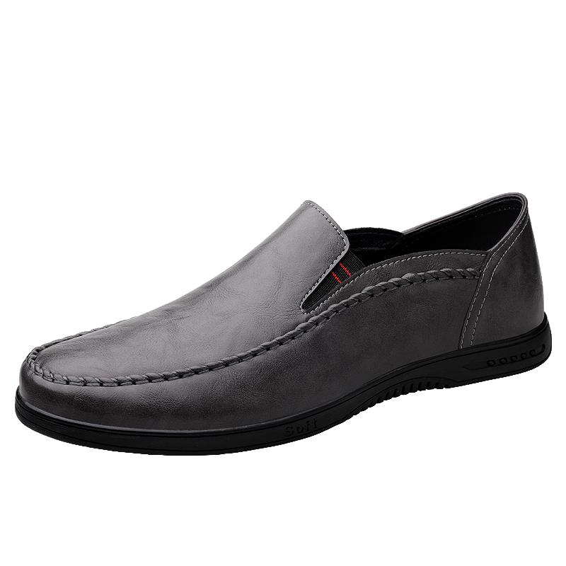 

2025 Luxury Brand Men s Genuine Leather Shoes Trend Black Men s Leather Business Shoes Office Interview Versatile Work Shoes 45 серый