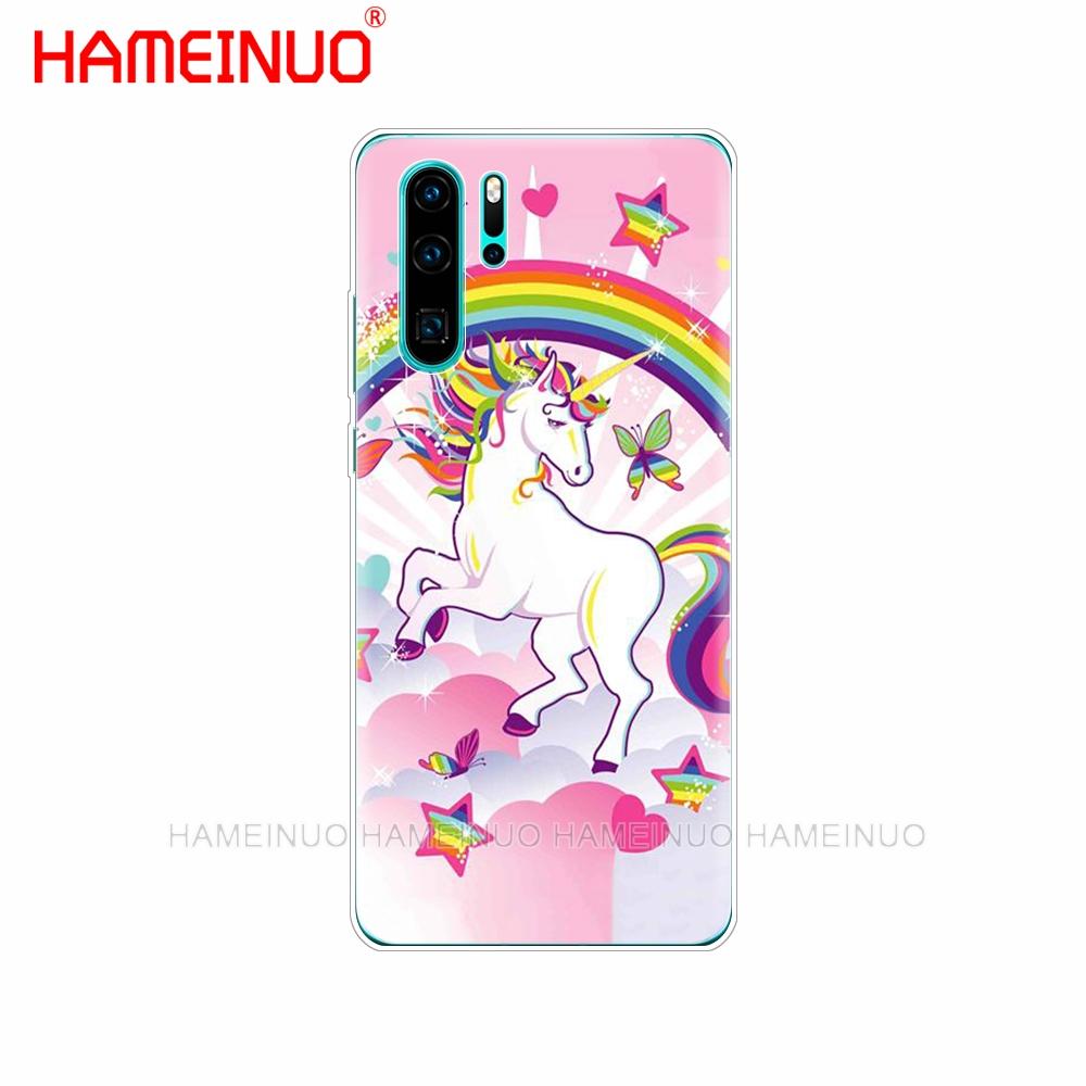 Silicon Phone Cover Case for Huawei P30 PRO LITE P SMART 2019 Plus P Smart Z P20 Lite 2019 Rainbow Lovely Unicorn