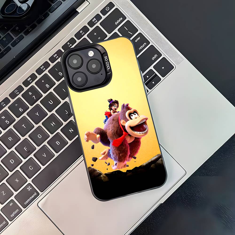 

D-Donkey kong game Phone Case For iPhone 17,16,15,14,13,12,11,Pro,XS,Max,Plus,Mini,SE4,E Black Matte Shockproof Cover iPhone17Pro