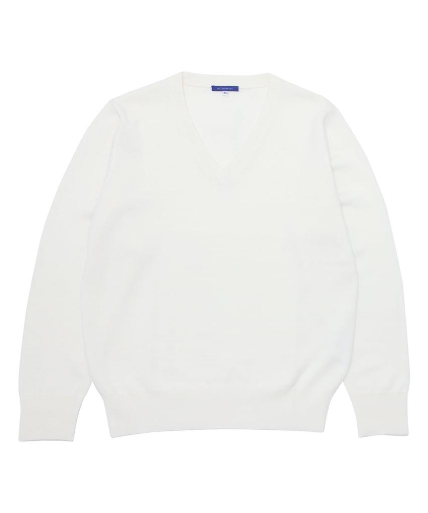 Konomi Long Sleeve Size LL ARCPSW-1011 Women's V-Neck Sweater, White, (Japan XL)