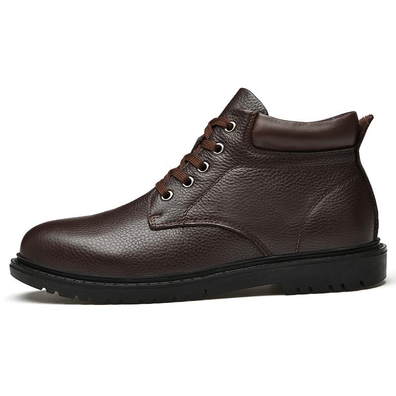 Fashion Famous Luxury Ankle Boots High Quality Mens Shoes Genuine Leather Casual Shoes Men Cow Leather Dress Warm Winter Boots for Men