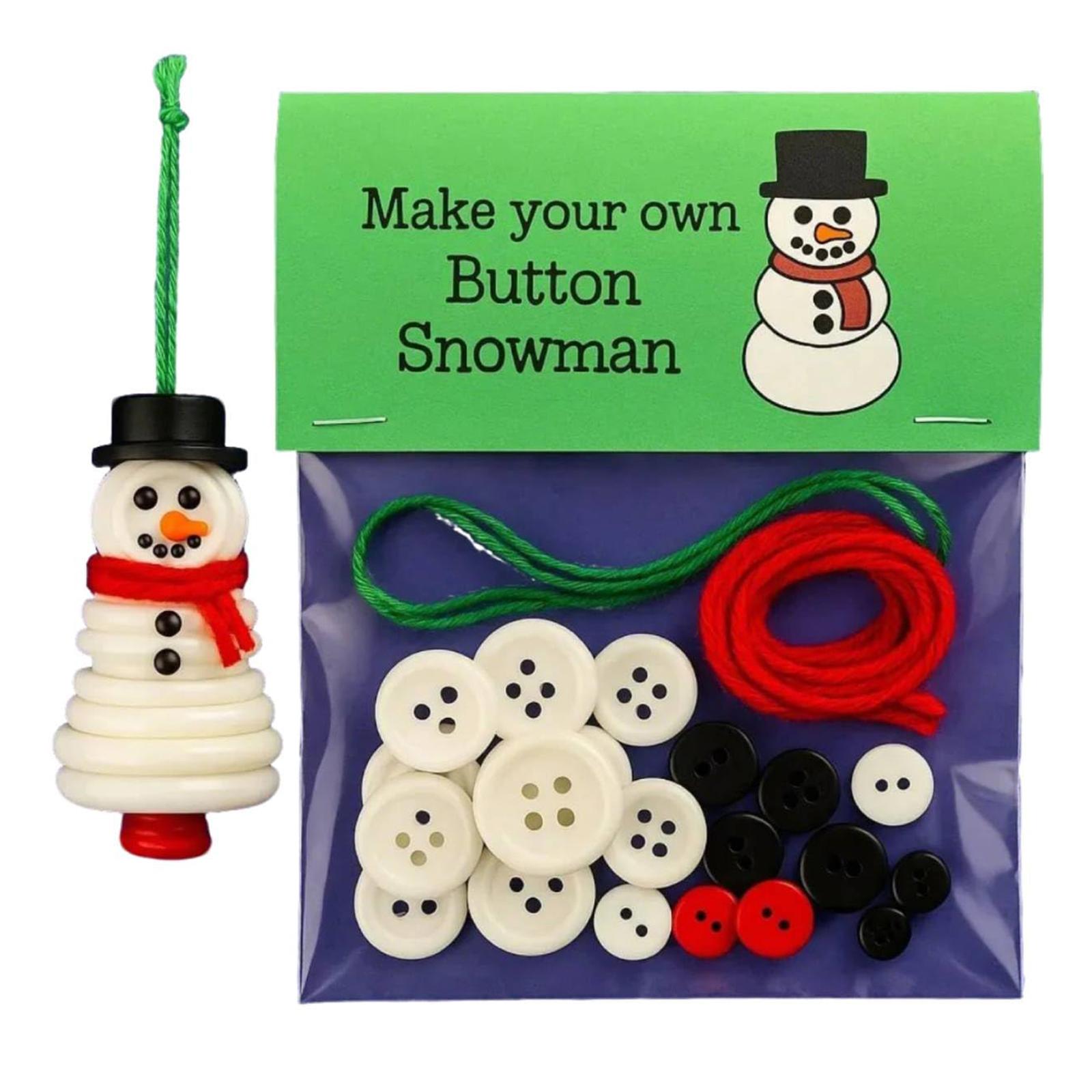 DIY Button Christmas Hanging Ornament Kit Christmas Ornament Kit Homemade Sewing Ornaments for Xmas Hanging Decorations