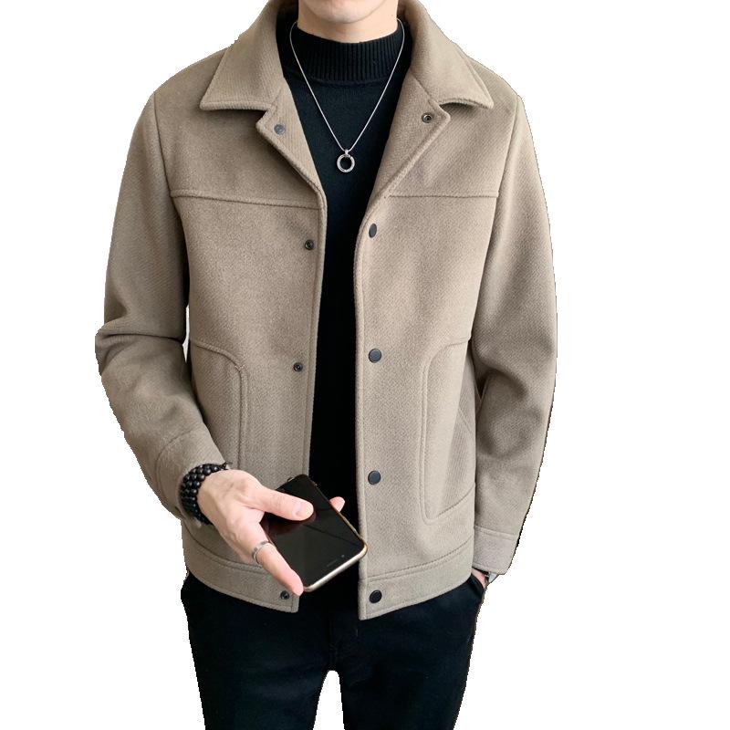 2025 Men's High-End Wool Jacket - Trendy Korean Style for Spring, Autumn, and Winter