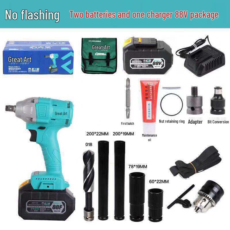Large Brushless Impact Wrench with Lithium Battery for Scaffolding