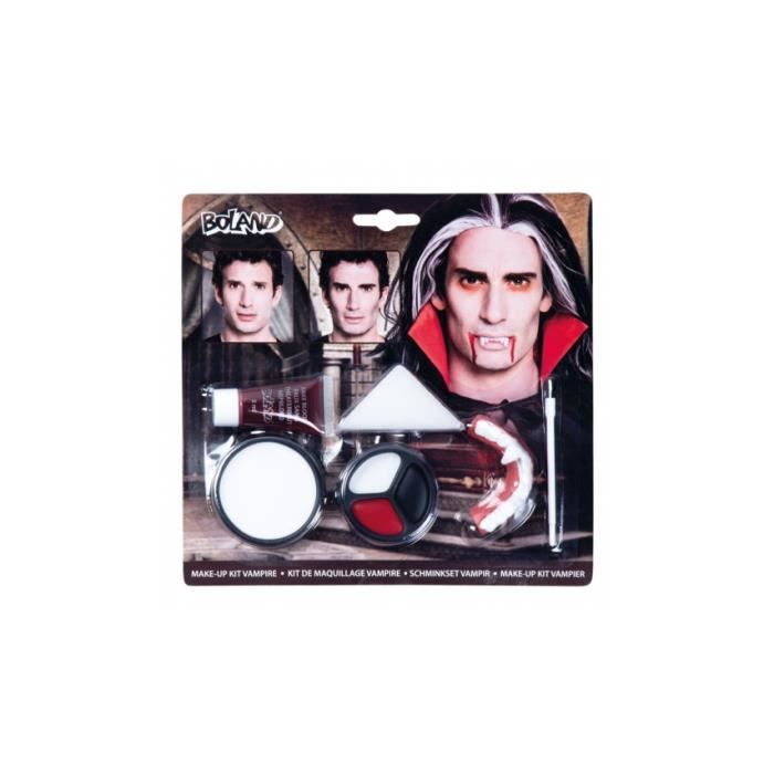 Kit de Maquillage avec Dentier - Boland - Vampire - Mixte - Adulte - Blanc