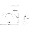 Cherry Blossom Transparent Automatic Umbrella - Soft Girl Three-Fold Design