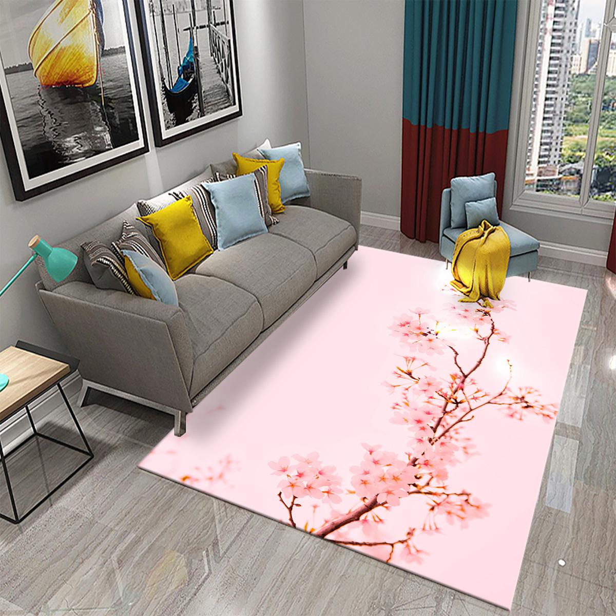 

Нескользящий коврик для кухни, ванной комнаты, гостиной, спальни, декоративный ковер, красивый ковер с цветком персика, креативный ковер с цветком 40x60cm