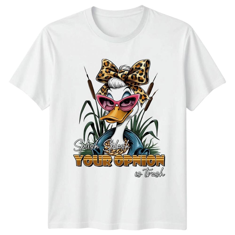 Splish Splash Your Opnion Is Unisexs TShirt Sassy Duck Humor Birthday Gift S