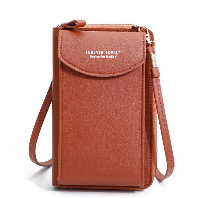 Módní taška přes rameno na mobil Ženy Crossbody kabelka z PU kůže 2022 Nová kabelka Držák na karty Kabelka Messenger Taška s klopou Peněženka