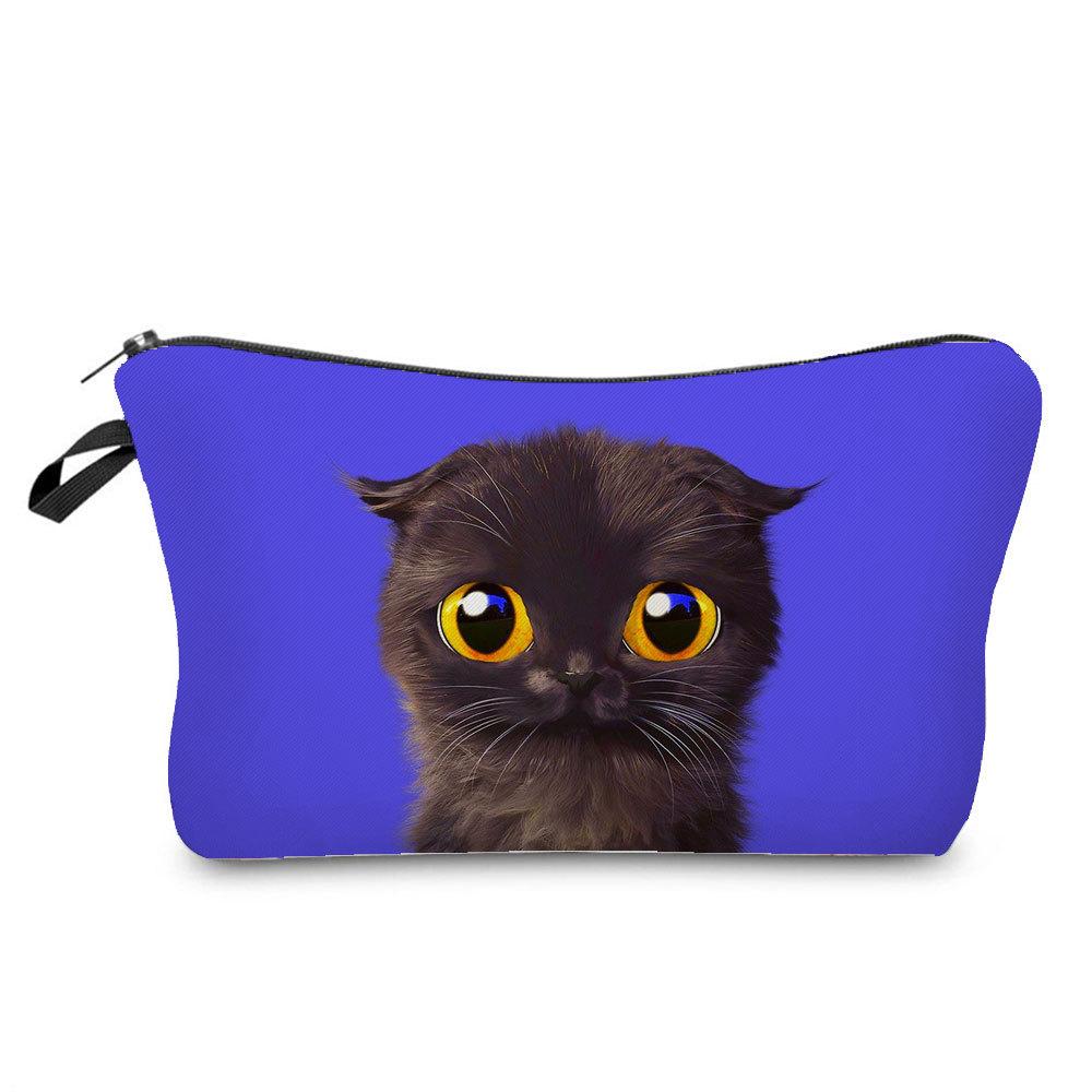 Women Cat Print Cosmetic Bag Toiletries Organize Travel Storage Case  6421