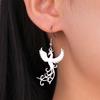 LIKGREAT Classic Phoenix Bird Wing Animal Earrings for Women Fashion Cute Drop Pendant Stainless Steel Personality Birthday Gift