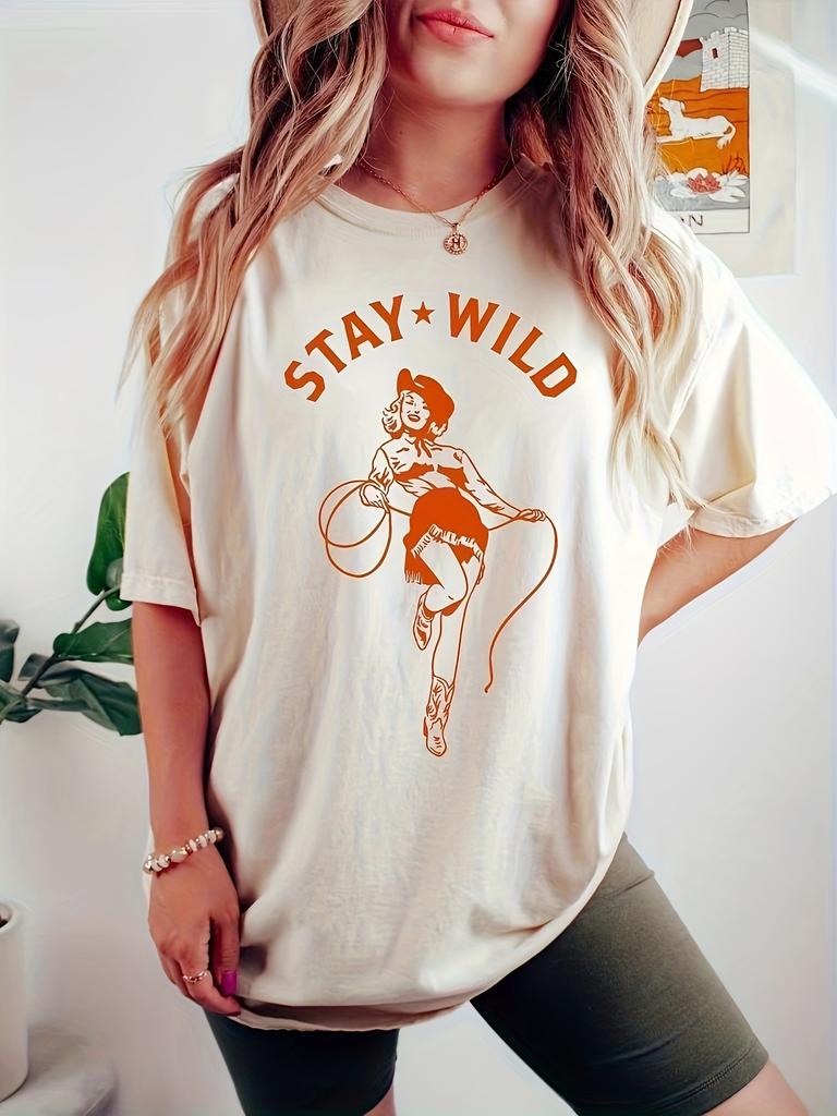 Unisex Funny Graphic Tshirts Short Sleeve Vintage Country Music T Shirt Cowgirl Retro Fashion Tees Cotton Female Tops