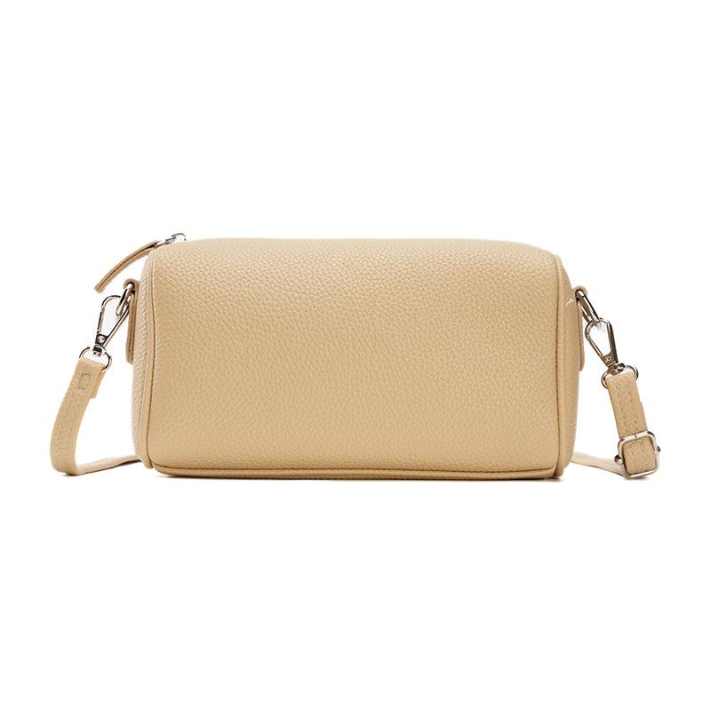 Fashionable, Versatile, Lightweight, Zipper, Large-capacity Casual Single-shoulder Crossbody Bag, Small Round Pillow Bag