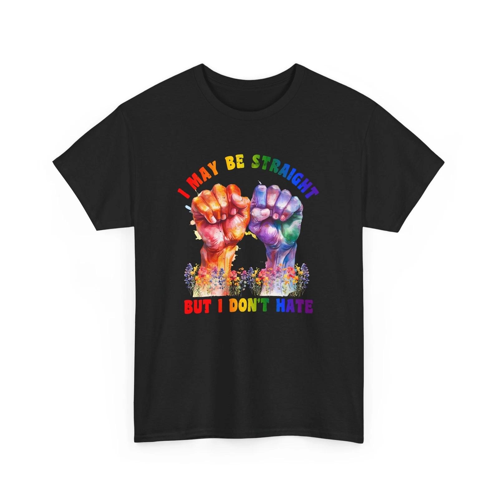 

No Hate, Just Love T-Shirt | LGBTQ+ Positive Message Tee | Pride Gift 4XL