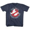 Camiseta Infantil Azul Marino Vintage de Los Cazafantasmas Reales Real GB
