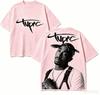 Tupac Shakur für Fan-Geschenk T-Shirt Herren Damen Harajuku Oversized Unisex Kurzarm Streetwear Hohe Qualität Klassisch Weich Y2k Ins