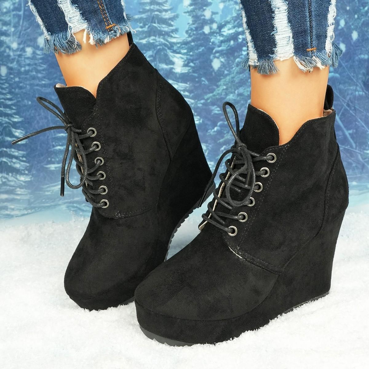 Women s Boots Bootie Round Toe Heels Boots 4 Inch Warm Boots for Party Evening Shoes 37 чёрный 3900₽
