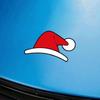For Tesla Model 3/y Christmas Car Emblem Sticker Festive Self-Adhesive Waterproof Santa Hat Antler Decal Holiday Supplies