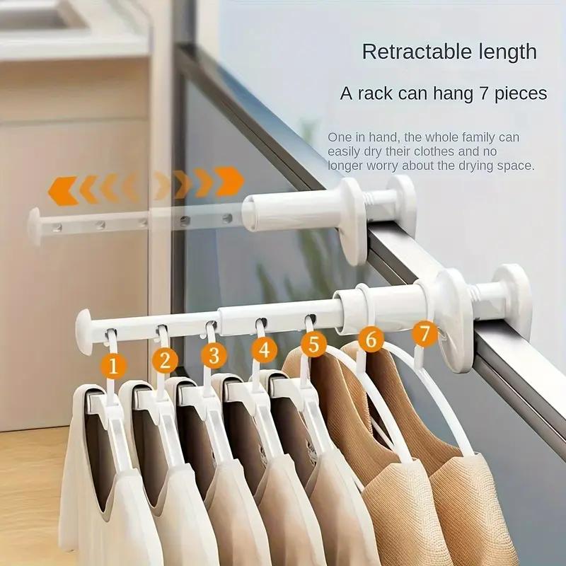 Multifunctional Clothes Drying Rack Foldable Punch-free Dormitory Clothes Hanger Travel Business Trip Window Balcony Clothes Drying Artifact