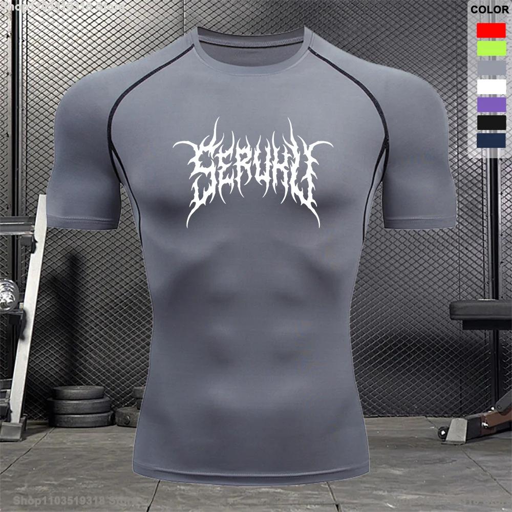 

Мужская дышащая рубашка для фитнеса, летняя спортивная модная футболка с круглым вырезом и короткими рукавами, тренировочная футболка для бодибилдинга, S-3XL XXXL