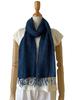 Cara Indigo Handwoven Solid 42cm Wide Stole, Dyed, Cotton, 100% Cotton, Color,