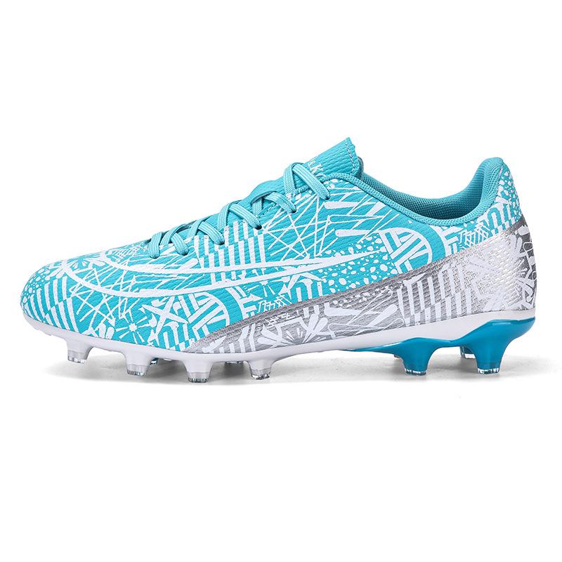 Kids' Long Spike Low-Top Soccer Shoes for Turf - Ideal for Elementary Students