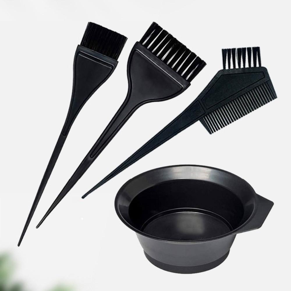 Set de 4 Piese Bol Profesional pentru Vopsea de Păr Perie de Amestecare Instrumente Profesionale pentru Vopsirea Părului Albire