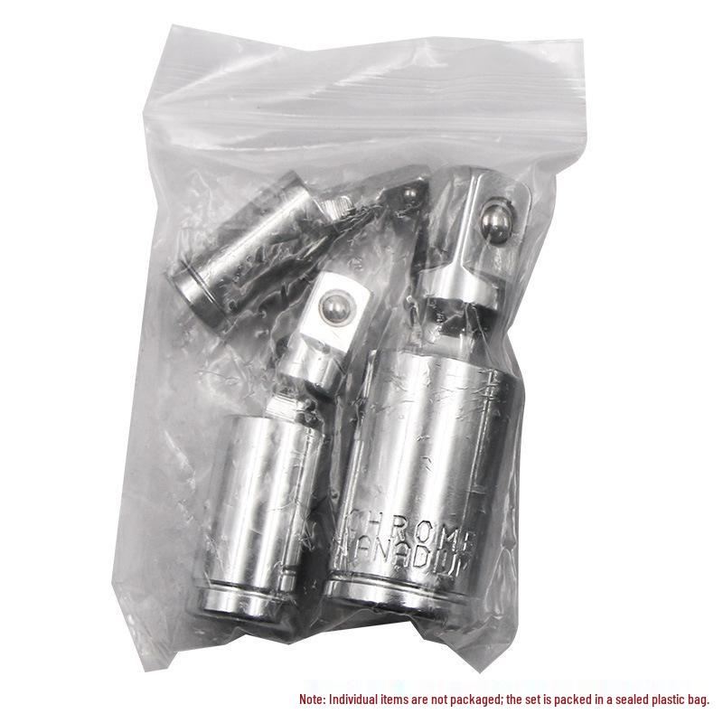 Silver Swivel Socket Adapter 360° Joint 1/4, 3/8, 1/2