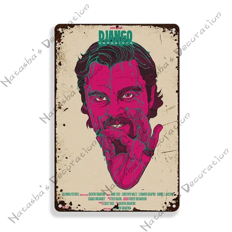 

Фильм Квентина Тарантино Джанго освобожденный Металлическая пластина Ретро постер Металлическая жестяная табличка Бар Клуб Стена Индустриальный декор Металлическая табличка 20x30cm（7.8x11.8inch）