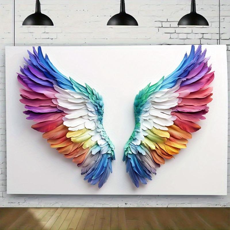 1pc Vivid Angel Wings Party Banner - Colorful Polyester, Suitable for Birthdays, Weddings and Special Events