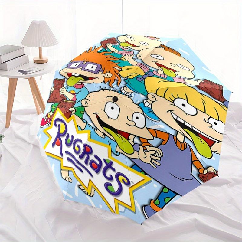 Rugrats Automatic Open Umbrella Compact Foldable Design, Durable Fabric for Casual Travel Companion for Outdoor a0822036