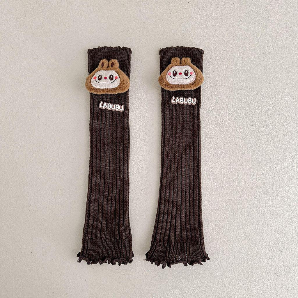 Autumn & Winter Cartoon Knit Leg Warmers: Cute Mid-Calf Ruffle Socks for Kids