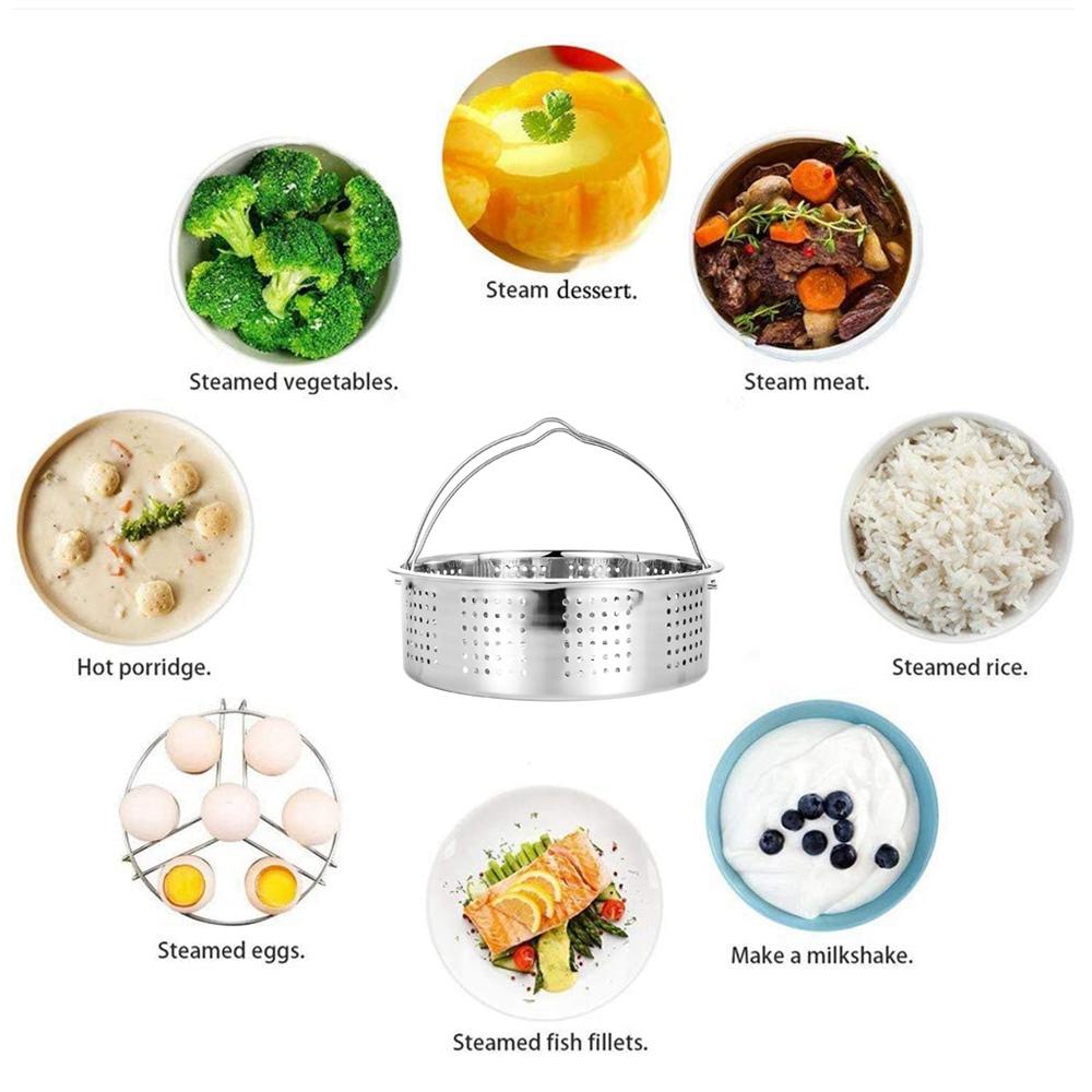 Dimsum Kitchen Tool Basket Compatible with Pot Stainless Steel Cage Cakeware Cooker Steamer