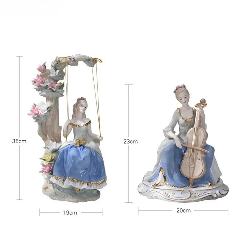 For Europäische Klassische Palast Maid Keramik Porträt Statue Schreibtisch Dekoration Exquisite Porzellan Figur Skulptur Vintage