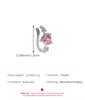 1PCS Cute Heart Arrow Pink Zircon Ear Bone Nail New Fashion Y2K Punk Small Earring for Women Girl Cochlea Jewelry Party Gift