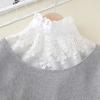 Hollow Lace Chiffon Doll Cotton Fake Collar Blouse Sweater Detachable Shirt Collar False Collar Lapel Women Top Collars Decor