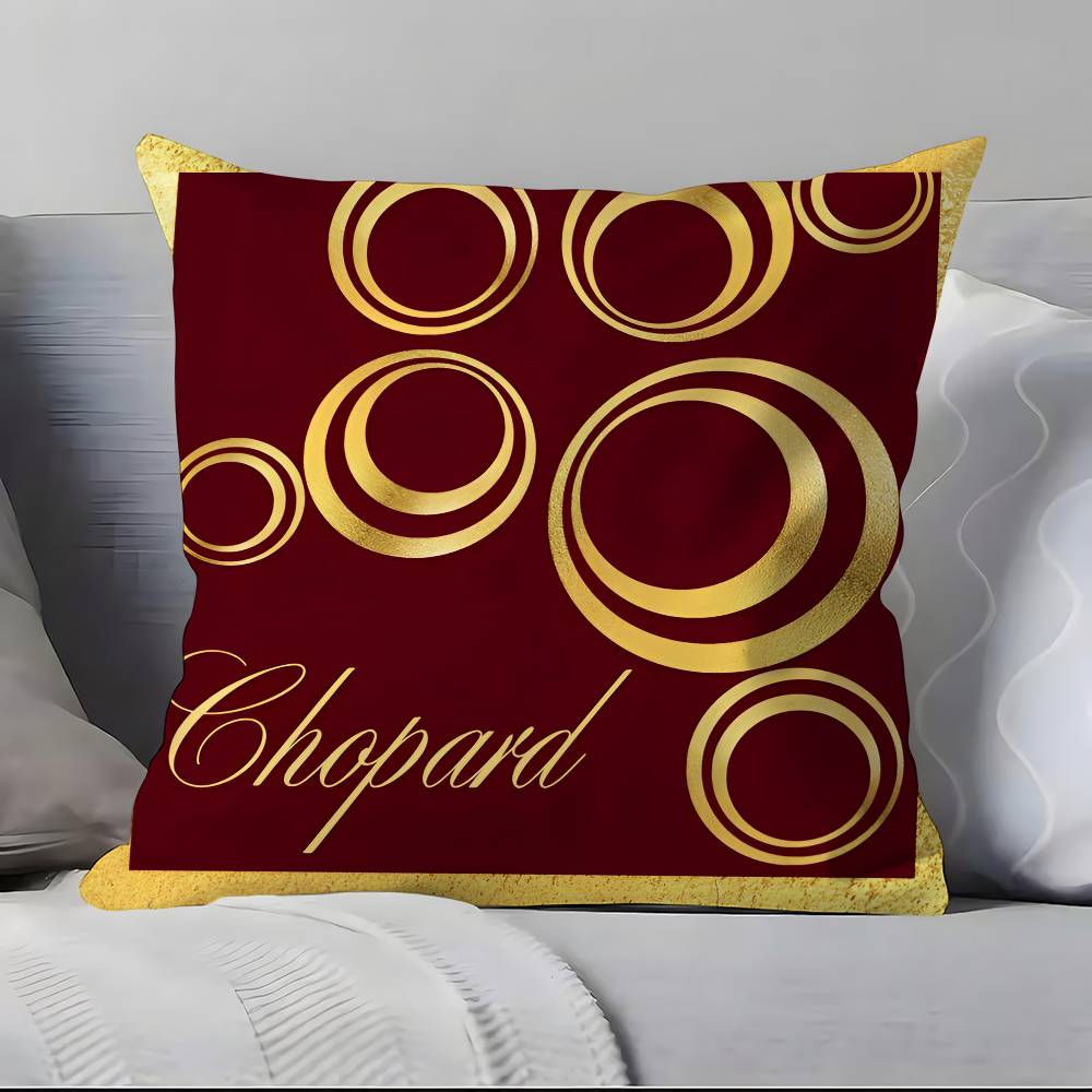 Brand C-Chopard Jewelry Pillow Case Anti-dustmite Pillowcase Invisible zipper silky short plush Sofa cushion cover
