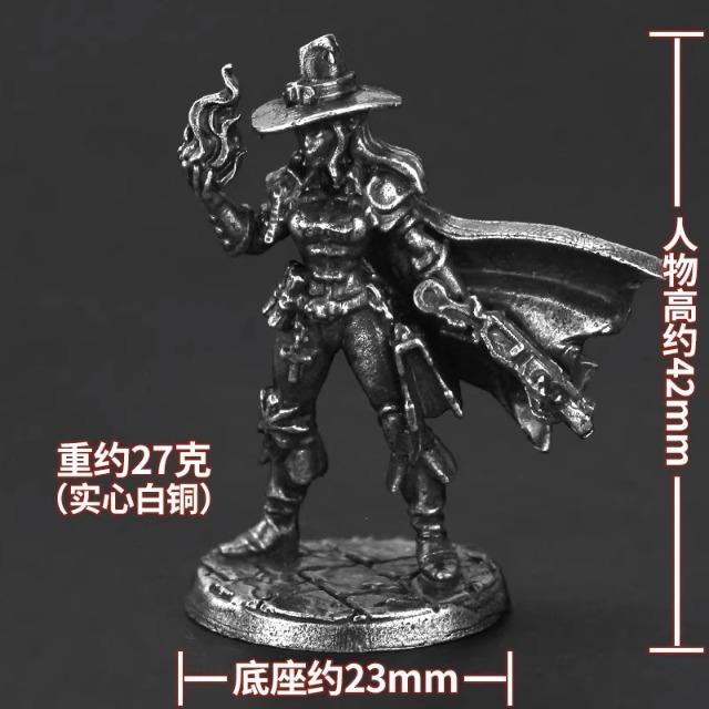 Weißmessing Blutmond Dämon Skelettkönig Miniaturfigur Handgefertigte Brettspielfiguren Auto Schreibtisch Ornament Sammlerstück Spielzeug