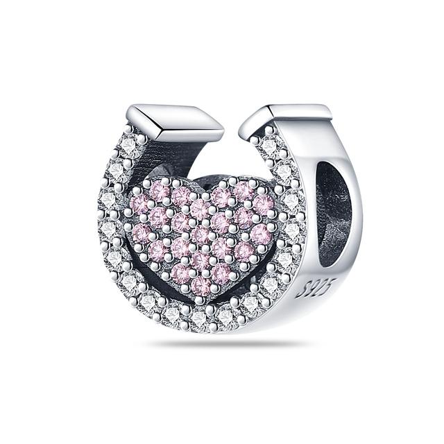 Seturi cu cască din argint 925 cu mărgele de trifoi Brelocuri de culoare zirconiu potrivire brățară colier femei bijuterii face cadou